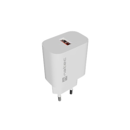 Natec Ribera USB Charger 1X USB-A 18W, White