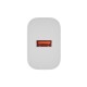 Natec Ribera USB Charger 1X USB-A 18W, White