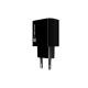 Natec Ribera USB Charger 1X USB-A 18W, Black