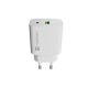 Natec Ribera USB Charger 1X USB-A + 1X USB-C 20W, White