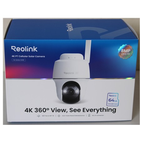 SALE OUT. | Reolink | 4K 4G LTE Wire Free Camera | Go Series G440 | 24 month(s) | Dome | 8 MP | Fixed | IP64 | H.265 | MicroSD (