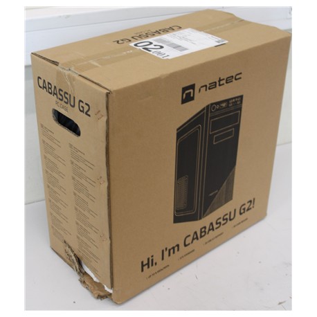 SALE OUT. Natec Cabassu G2 PC case Midi Tower, Black | Natec | PC case | Cabassu G2 | Black | Midi Tower | DAMAGED PACKAGING