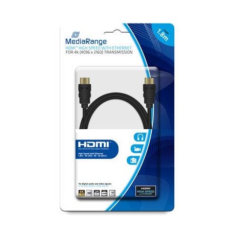 CABLE HDMI-HDMI 1.8M/MRCS156 MEDIARANGE