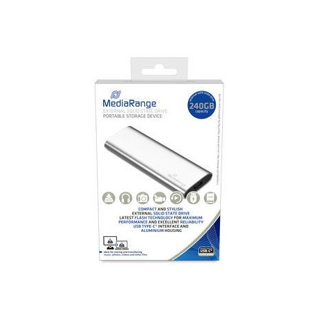 External SSD|MEDIARANGE|Read speed 450 MB/s|Write speed 420 MB/s|Form factor M.2|NVMe Yes| 240 GB|MR1101