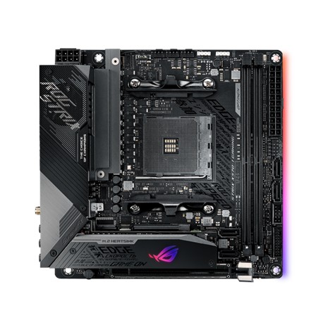 Asus ROG STRIX X570-I GAMING | Processor family AMD | Processor socket AM4 | DDR4 | Supported hard disk drive interfaces SATA, M