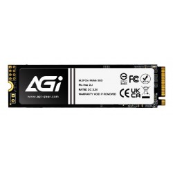 SSD|AGI TECHNOLOGY|1200xTBW rating|MTBF 1600000 h|Read speed 3200 MB/s|Write speed 1700 MB/s|NVMe Yes|PCI Express 3.0|M.2|2000 G