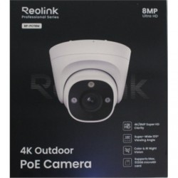 SALE OUT. Reolink PCRPD4K01 Smart 4K 125° View PoE Dome Camera | Reolink 4K Smart PoE Camera with Color Night Vision | RP-PCT8M 