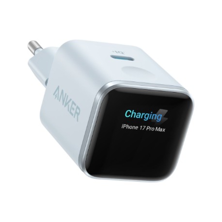 Anker Nano Charger 45W, Smart Display, Blue
