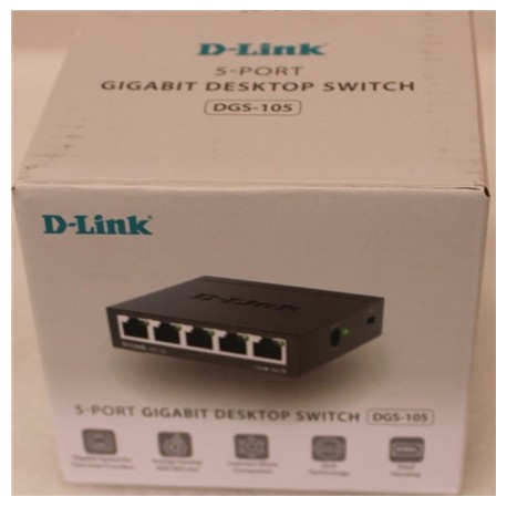 SALE OUT. D-Link DGS-105GL/E 5-Port Gigabit Ethernet Switch | SALE OUT. Ethernet Switch | DGS-105/E | Unmanaged | Desktop | Giga