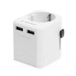 POWER ADAPTER EU TO UNIV. 12W/WHT TPA-EU2A12-01-W GEMBIRD