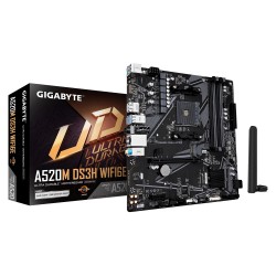 Mainboard|GIGABYTE|AMD A520|Socket AM4|micro ATX|RAM DDR4-SDRAM|4xSlots|Wi-Fi Yes|Bluetooth Yes|1xNumber of M.2 (M) slots|A520MD