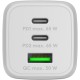 Goobay 65 W USB-C PD GaN Multiport Fast Charger Nano, White | Goobay | 65 W USB-C PD GaN Multiport Fast Charger Nano