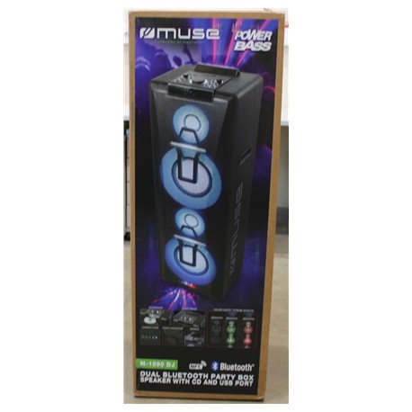SALE OUT. Muse M-1990 DJ Party Box Double Bluetooth CD, DAMAGED PACKAGING | Muse | Party Box Double Bluetooth CD Speaker | M-199