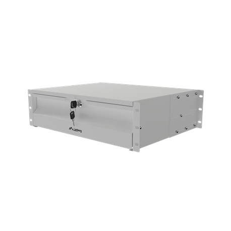 Lanberg AK-2003-S | 19" Drawer 3U, max load capacity up to 90 kg, 4 point assembly | 48.26 x 36 x 13.2 cm | Grey