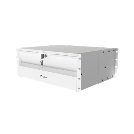 Lanberg AK-2004-S | 19" Drawer 4U, max load capacity up to 90 kg, 4 point assembly | 48.26 x 36 x 17.6 cm | Gray