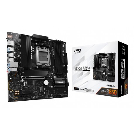 Mainboard|ASROCK|AMD B850|SAM5|Micro-ATX|Memory DDR5|Memory slots 4|1xPCI-Express 4.0 4x |1xPCI-Express 5.0 16x|1xM.2|1xHDMI|1xD