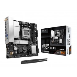 Mainboard|ASROCK|AMD B850|Socket AM5|micro ATX|RAM DDR5-SDRAM|2xSlots|Wi-Fi Yes|Bluetooth Yes|1xNumber of M.2 (M) slots|B850MROC