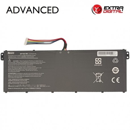 Nešiojamo kompiuterio baterija ACER AP18C7M, 3200mAh, Extra Digital Advanced