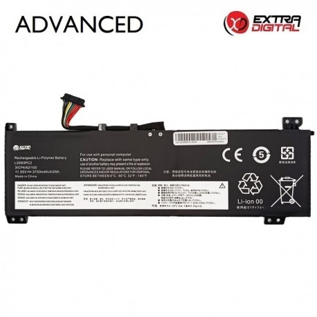 Nešiojamo kompiuterio baterija LENOVO L20M3PC2,&nbsp;3750mAh, Extra Digital Advanced