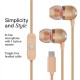 Marley Wired Earbuds | Smile Jamaica | Built-in microphone | USB Type-C | Copper