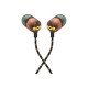 Marley Wired Earbuds | Smile Jamaica | Built-in microphone | USB Type-C | Rasta