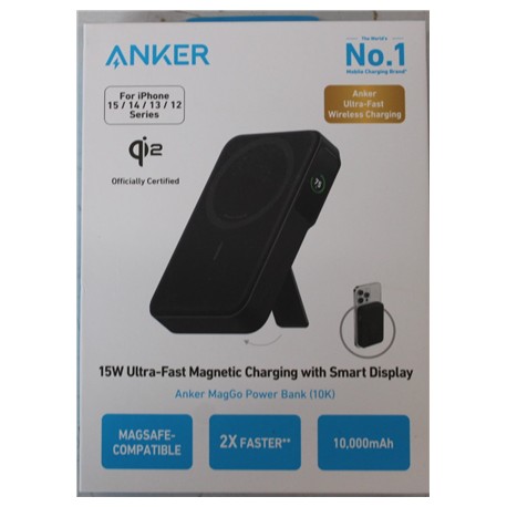 SALE OUT. | Anker 633 Magnetic Wireless Power Bank with 27W USB C port | A1654G11 | 10000 mAh | Black | DEMO