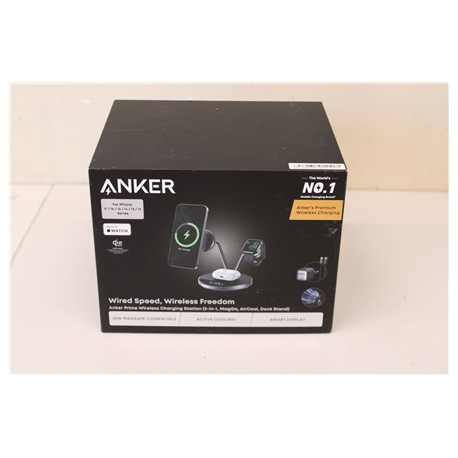 SALE OUT. Anker Prime Wireless Charging Station Qi2.2&nbsp; 25W wireles charging&nbsp; (3-in-1, MagGo, AirCool, Dock Stand) PSU added, Bla