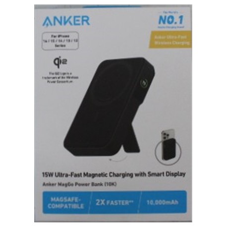 SALE OUT. | Anker 633 Magnetic Wireless Power Bank with 27W USB C port | A1654G11 | 10000 mAh | Black | DAMAGED PACKAGING, DEMO
