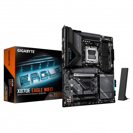 Mainboard|GIGABYTE|AMD X870E|Socket AM5|ATX|RAM DDR5-SDRAM|4xSlots|Wi-Fi Yes|Bluetooth Yes|4xNumber of M.2 (M) slots|X870EEAGLEW