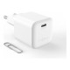 Fixed Mini GaN power adapter with USB-C output and PD support, 65W