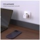 Fixed Mini GaN power adapter with USB-C output and PD support, 65W