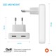 Fixed Slim 2xUSB-C Travel Charger, GaN, PD support