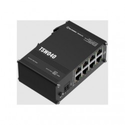 Teltonika | Industrial Switch | TSW040 | Unmanaged | DIN rail mountable | 10/100 Mbps (RJ-45) ports quantity 8 | PoE+ ports quan