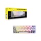 CORSAIR CLIPPER PRO MINI 60 Hall Effect Gaming Keyboard, Backlit RGB LED, CORSAIR MGX Core, White , PBT DS Keycaps