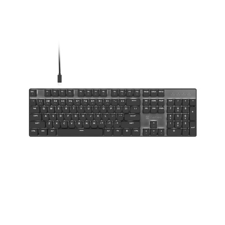 Natec Amberjack | Keyboard | Wired | US | Linear | White backlight, Hot-swappable switches, Anti-ghosting, Built-in memory, Macr