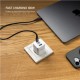 Fixed GaN Network Charger Mini with 2xUSB-C and USB output, PD support, 100 W, white | FIXCG100M-2C1A-WH