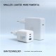 Fixed GaN Network Charger Mini with 2xUSB-C and USB output, PD support, 100 W, white | FIXCG100M-2C1A-WH