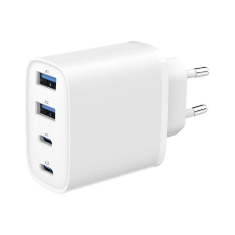 Gembird 4-port 40 W GaN USB PowerDelivery fast charger, White | TA-UC-2A2C-PD40-01-W | 2 x 4 pin USB Type A, 2 x 24 pin USB-C