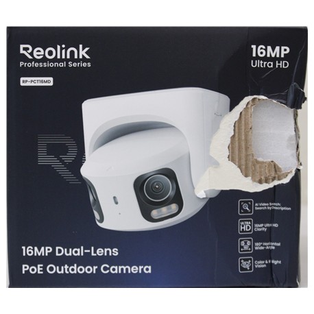 SALE OUT. Reolink PoE 4K 16MP Dual Lens and 180° panoramic view Camera | Reolink UHD Dual-Lens PoE Surveillance Camera with 180°