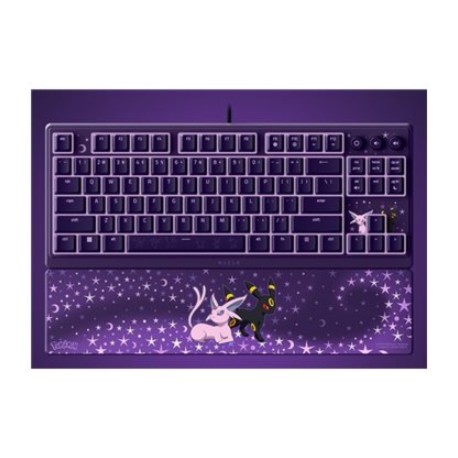 Razer Ornata V3 Tenkeyless | Gaming keyboard | Wired | US | Razer Mecha-Membrane Switches | Wrist Rest | Pokémon Espeon/Umbreon 
