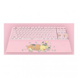 Razer Ornata V3 Tenkeyless | Gaming keyboard | Wired | US | Razer Mecha-Membrane Switches | Wrist Rest | Pikachu Eevee Edition