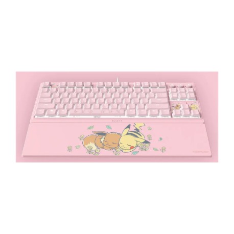 Razer Ornata V3 Tenkeyless | Gaming keyboard | Wired | US | Razer Mecha-Membrane Switches | Wrist Rest | Pikachu Eevee Edition