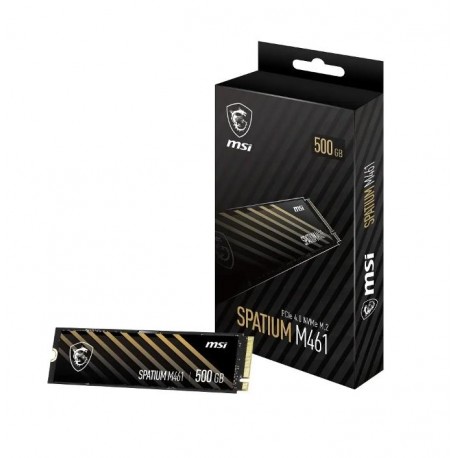 SSD|MSI|SPATIUM M461| 500 GB|M.2|PCI Express 4.0|NVMe Yes|Write speed 1700 MB/s|Read speed 4700 MB/s|MTBF 1500000 h|110xTBW rati