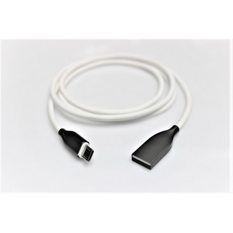  b mark i NAUJIENA! /i /b /mark Silikoninis kabelis USB-Micro USB (baltas,1m)