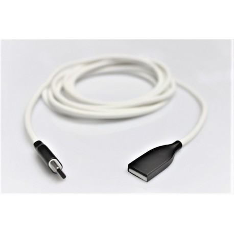 b mark i NAUJIENA! /i /b /mark Silikoninis kabelis USB-USB Type C (baltas, 2m)
