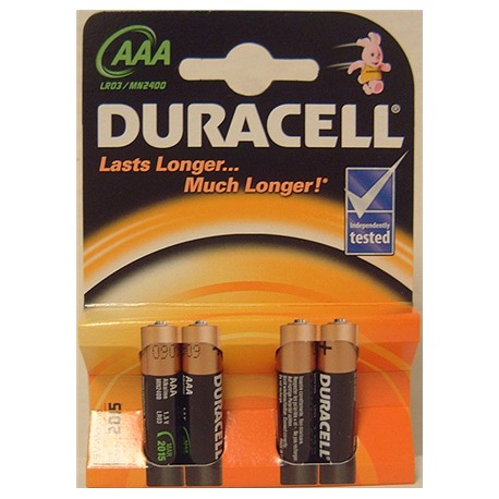 Duracell AAA/LR03, Alkaline Basic MN2400, 4 pc(s)
