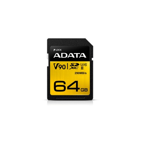 ADATA Premier ONE UHS-II U3 64 GB, SDXC, Flash memory class 10