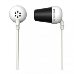 Koss Plug In-ear, 3.5 mm, White, Noice canceling,