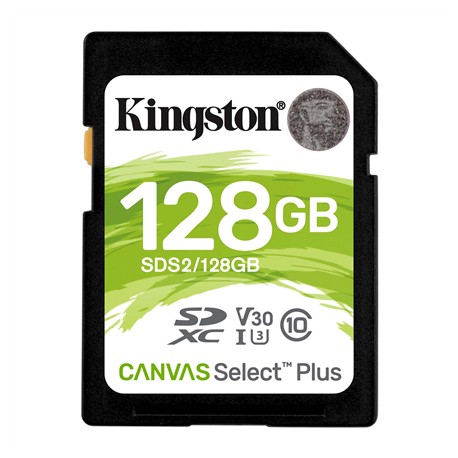 Kingston Canvas Select Plus 128 GB, SDHC, Flash memory class 10