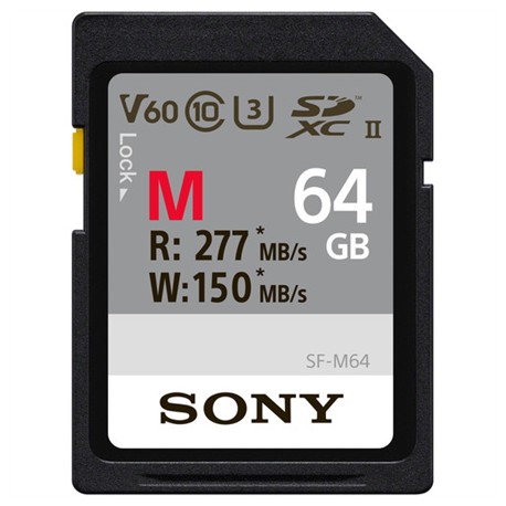 Sony 64GB SF-M Series SDXC Class10 UHS-II U3 V60 Tough Memory Card